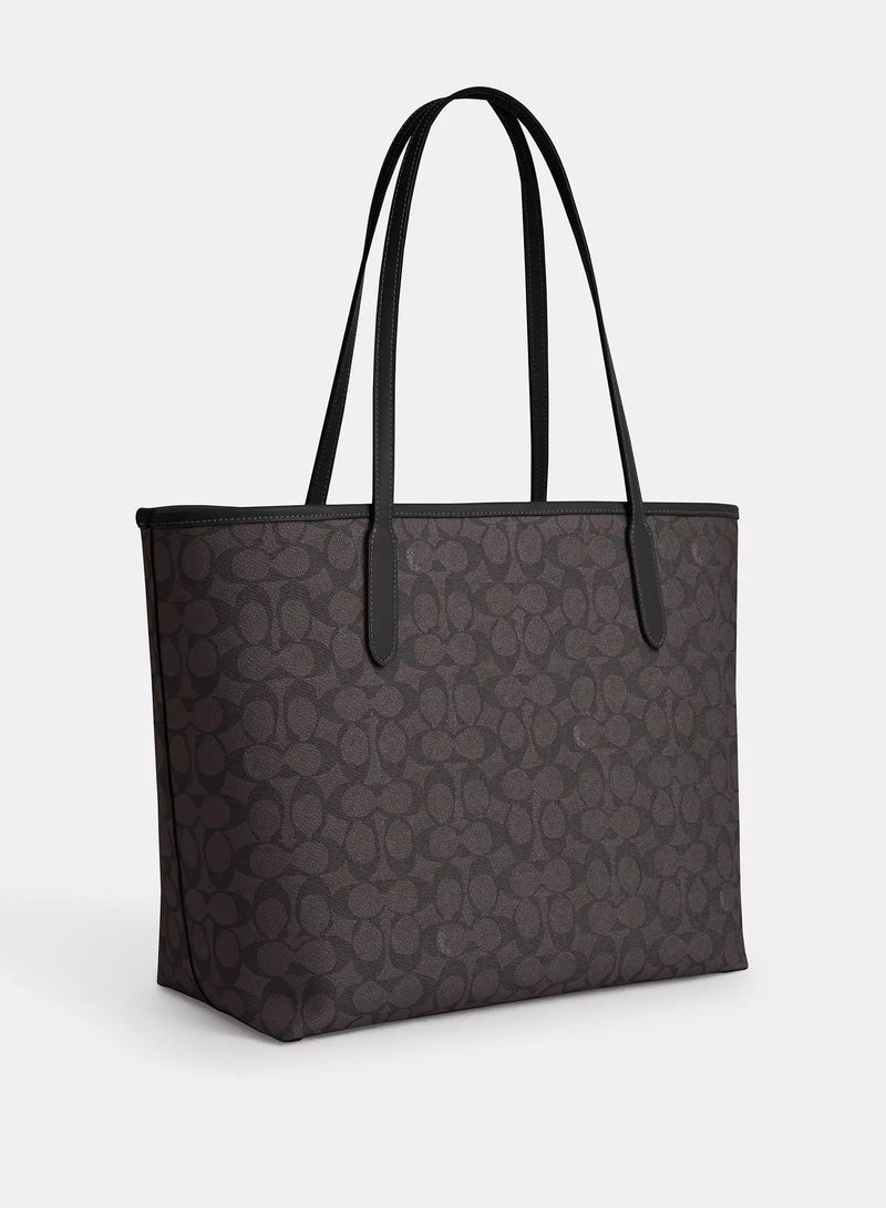 كوتش اوت ليت حقيبة توت كوتش شنط من القماش المميز للنساء، حقيبة كتف كبيرة الحجم، متعددة الاستخدامات، بسعة كبيرة، حقيبة توت - Image 3